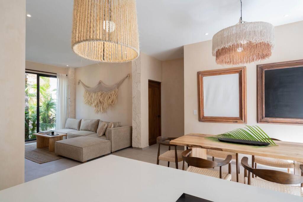 Lujoso Departamento Boho-Chic Con Alberca Privada Apartment Tulum Bagian luar foto