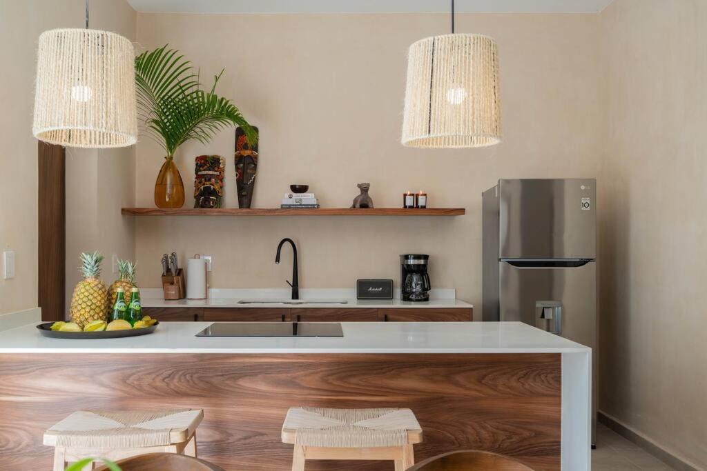 Lujoso Departamento Boho-Chic Con Alberca Privada Apartment Tulum Bagian luar foto