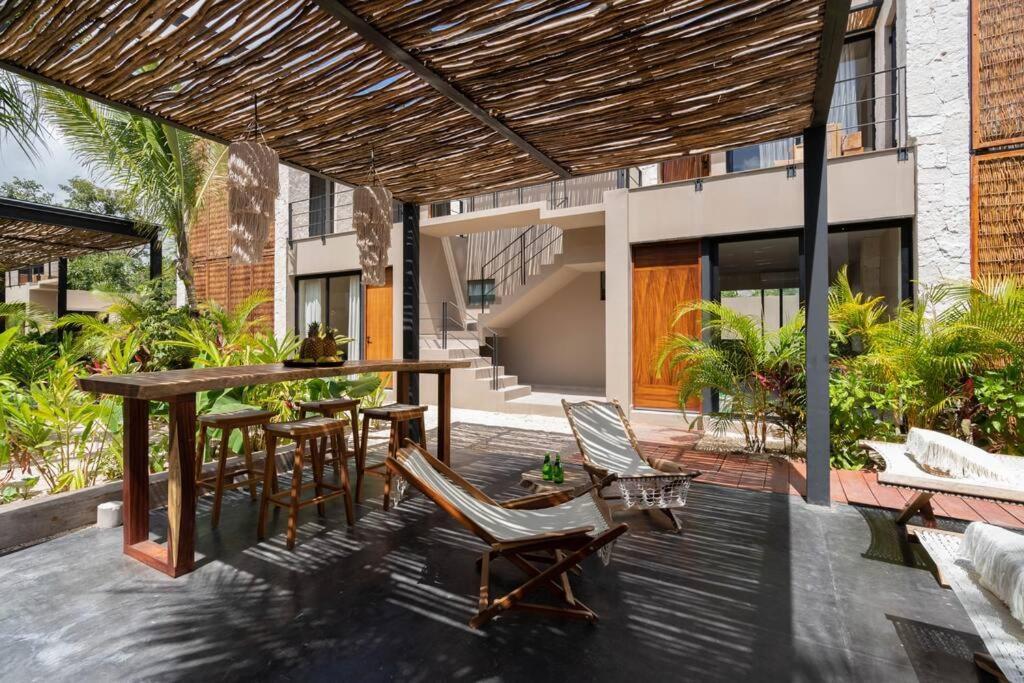 Lujoso Departamento Boho-Chic Con Alberca Privada Apartment Tulum Bagian luar foto