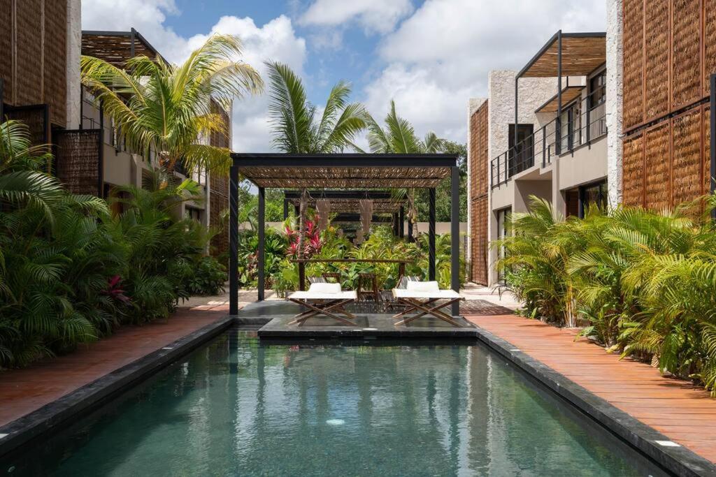 Lujoso Departamento Boho-Chic Con Alberca Privada Apartment Tulum Bagian luar foto
