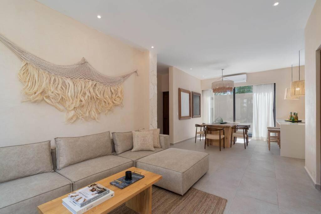 Lujoso Departamento Boho-Chic Con Alberca Privada Apartment Tulum Bagian luar foto